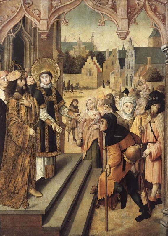 unknow artist Saint Lawrence Showing the Prefect Decius the Treasures of the Church Germany oil painting art